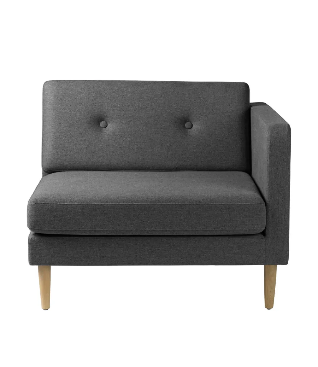 Unit10 L42 Firhøj - Højre modul 90 - Eg - Dark Grey- Modulsofaer