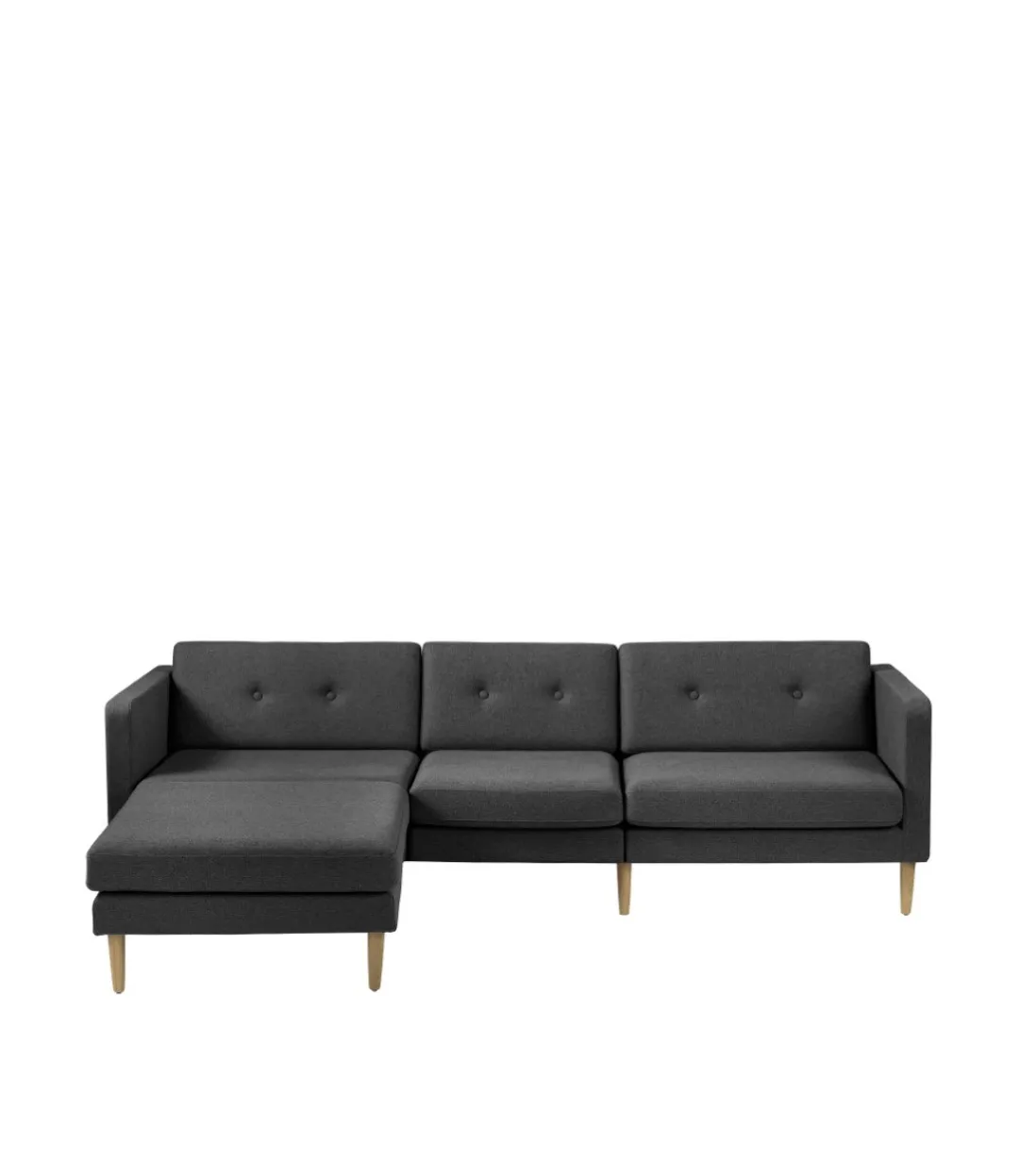 Unit10 L42 Firhøj - Højre modul 90 - Eg - Dark Grey- Modulsofaer
