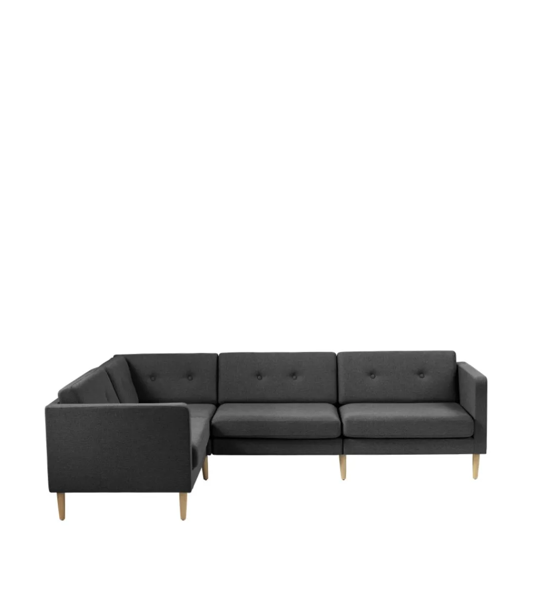 Unit10 L42 Firhøj - Højre modul 90 - Eg - Dark Grey- Modulsofaer