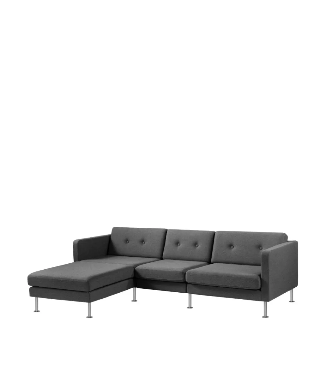 Unit10 L42 Firhøj - Højre modul 90 - Stål - Dark Grey- Modulsofaer