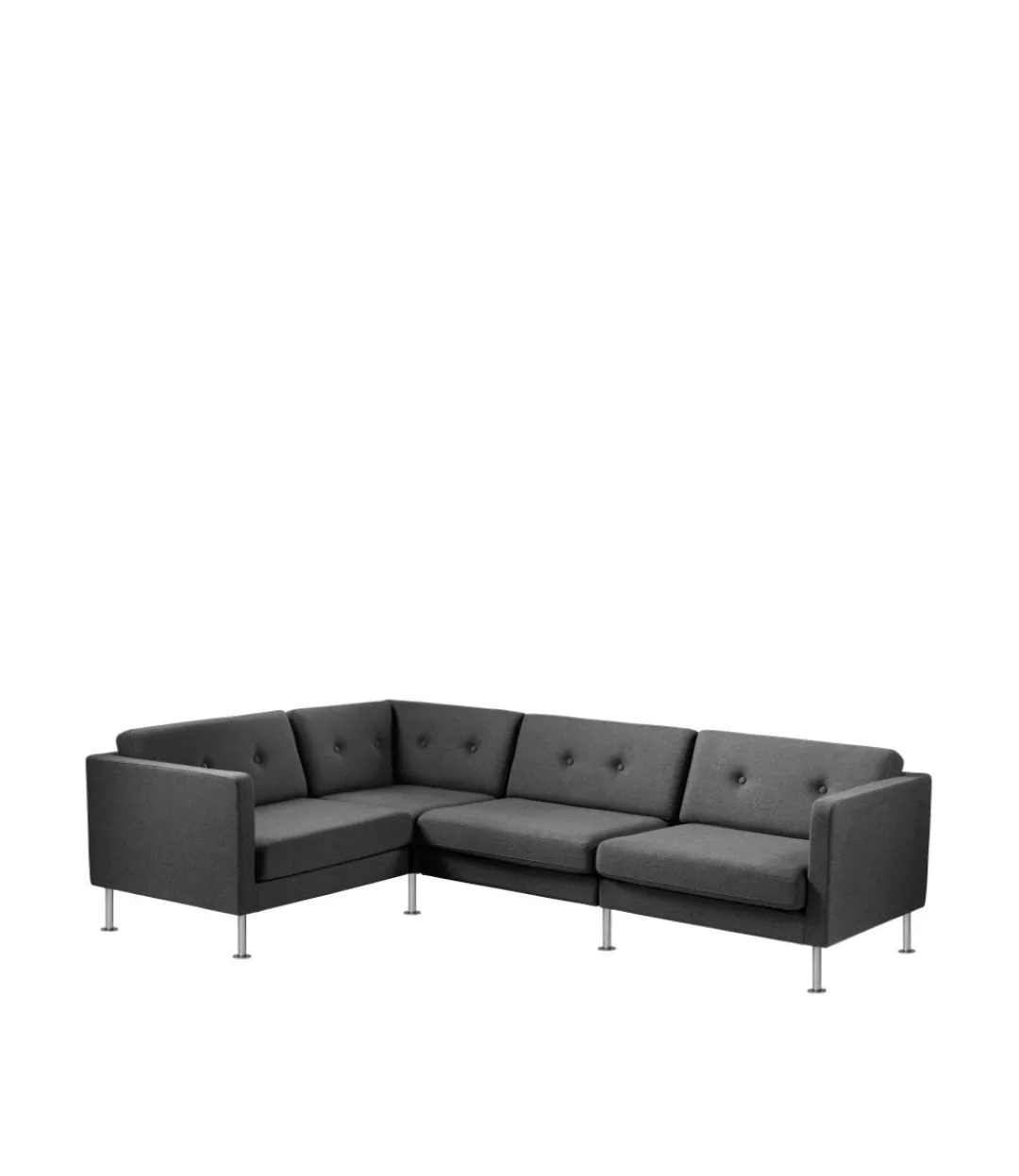 Unit10 L42 Firhøj - Højre modul 90 - Stål - Dark Grey- Modulsofaer
