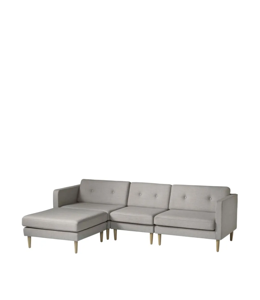 Unit10 L42 Firhøj - Midtermodul 70 - Eg - Grey Beige- Modulsofaer