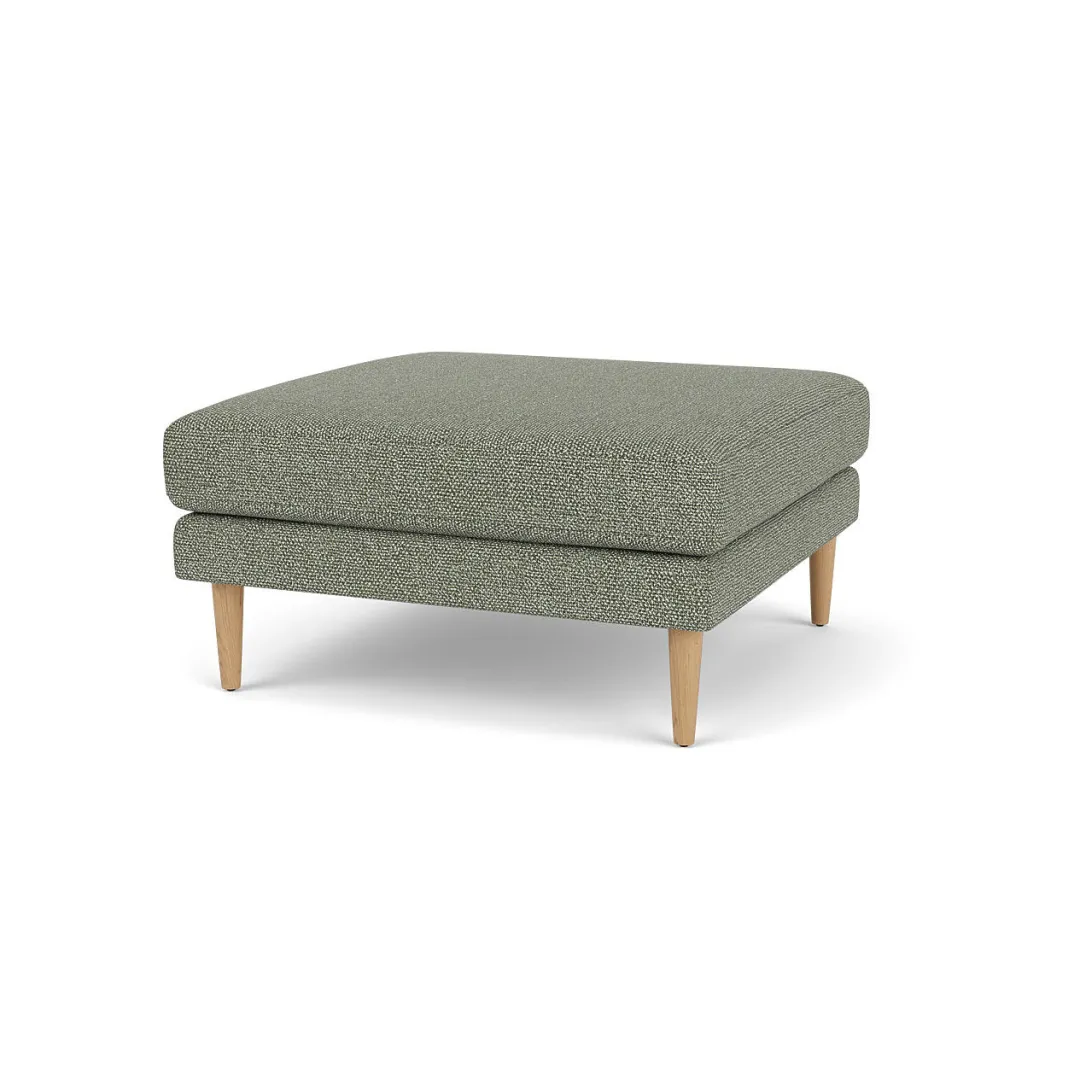 Unit10 L42 Firhøj - Puf - Eg - Green-Melange- 3 Personers Sofa|2,5 Personers Sofa