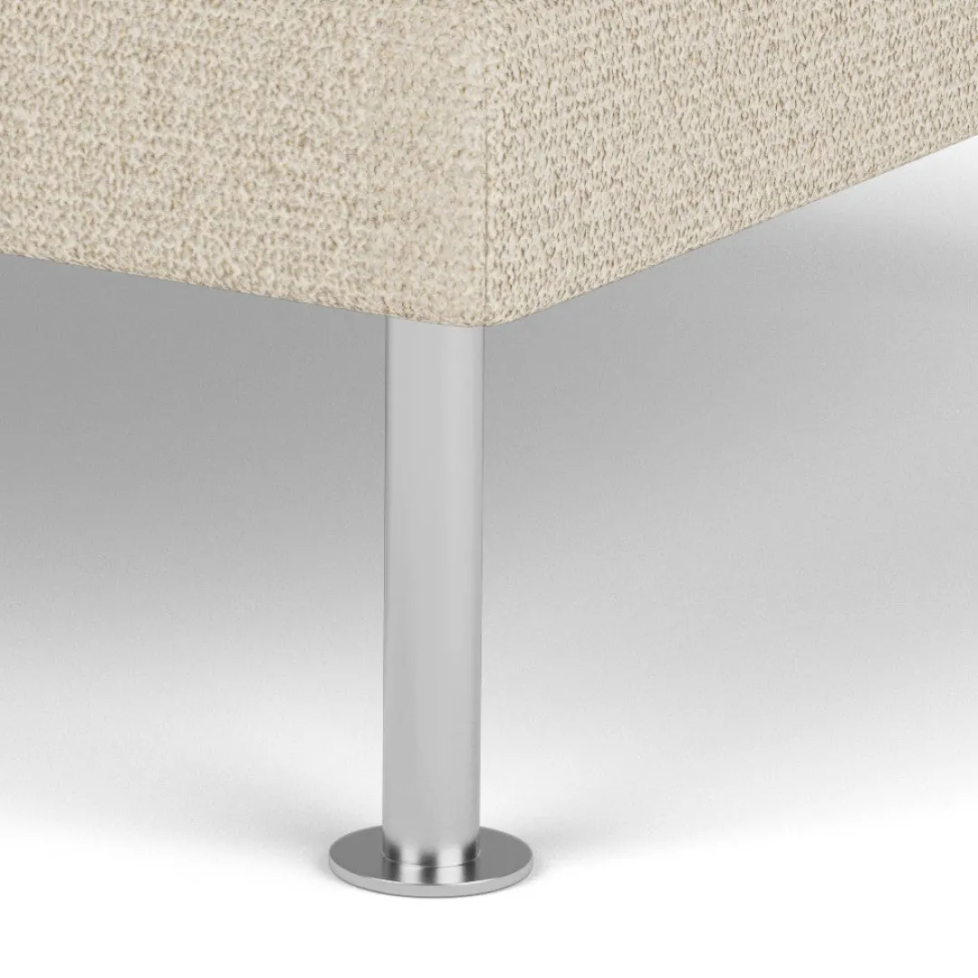 Unit10 L42 Firhøj - Puf - Stål - Beige (00)- 3 Personers Sofa|2,5 Personers Sofa