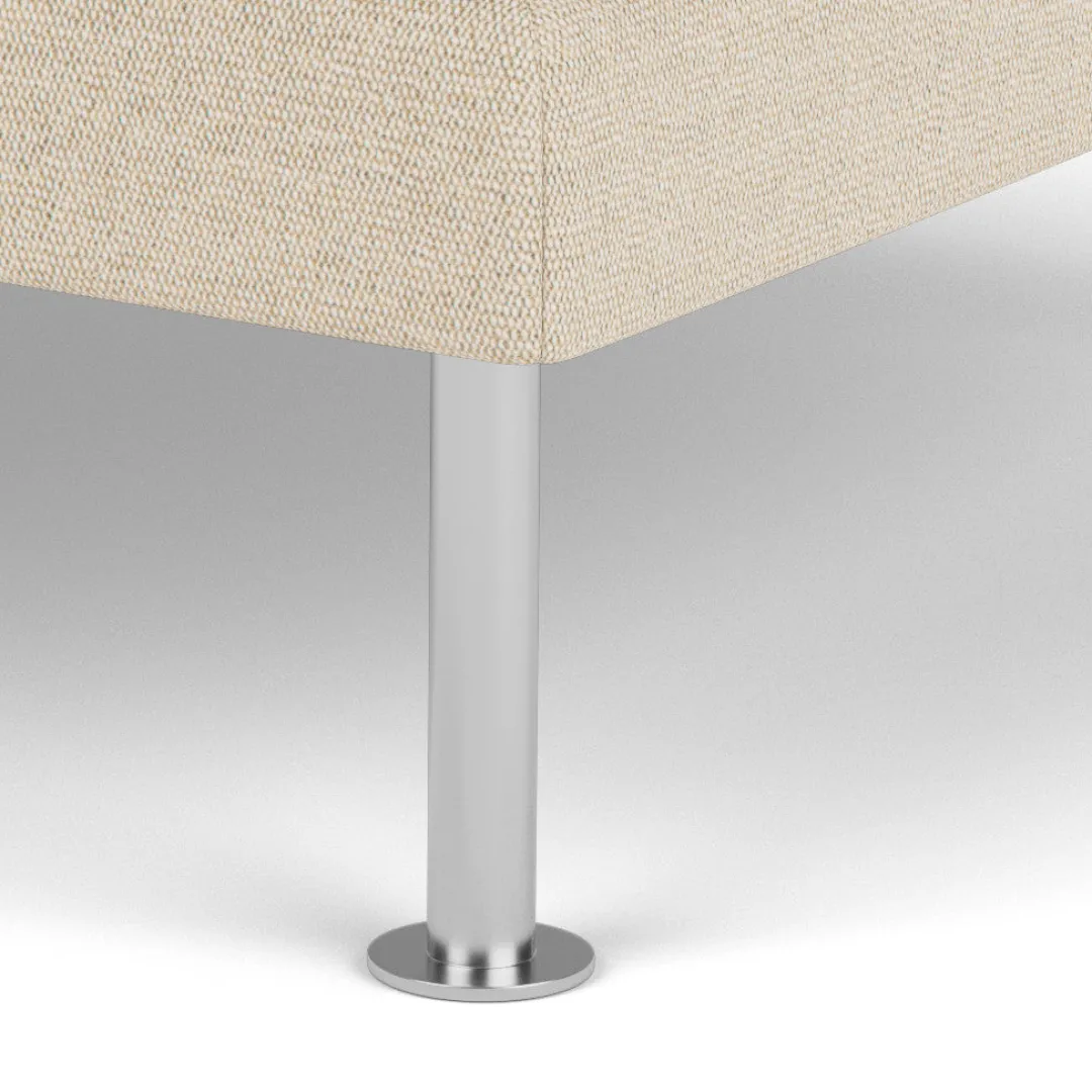 Unit10 L42 Firhøj - Puf - Stål - Beige (90)- 3 Personers Sofa|2,5 Personers Sofa