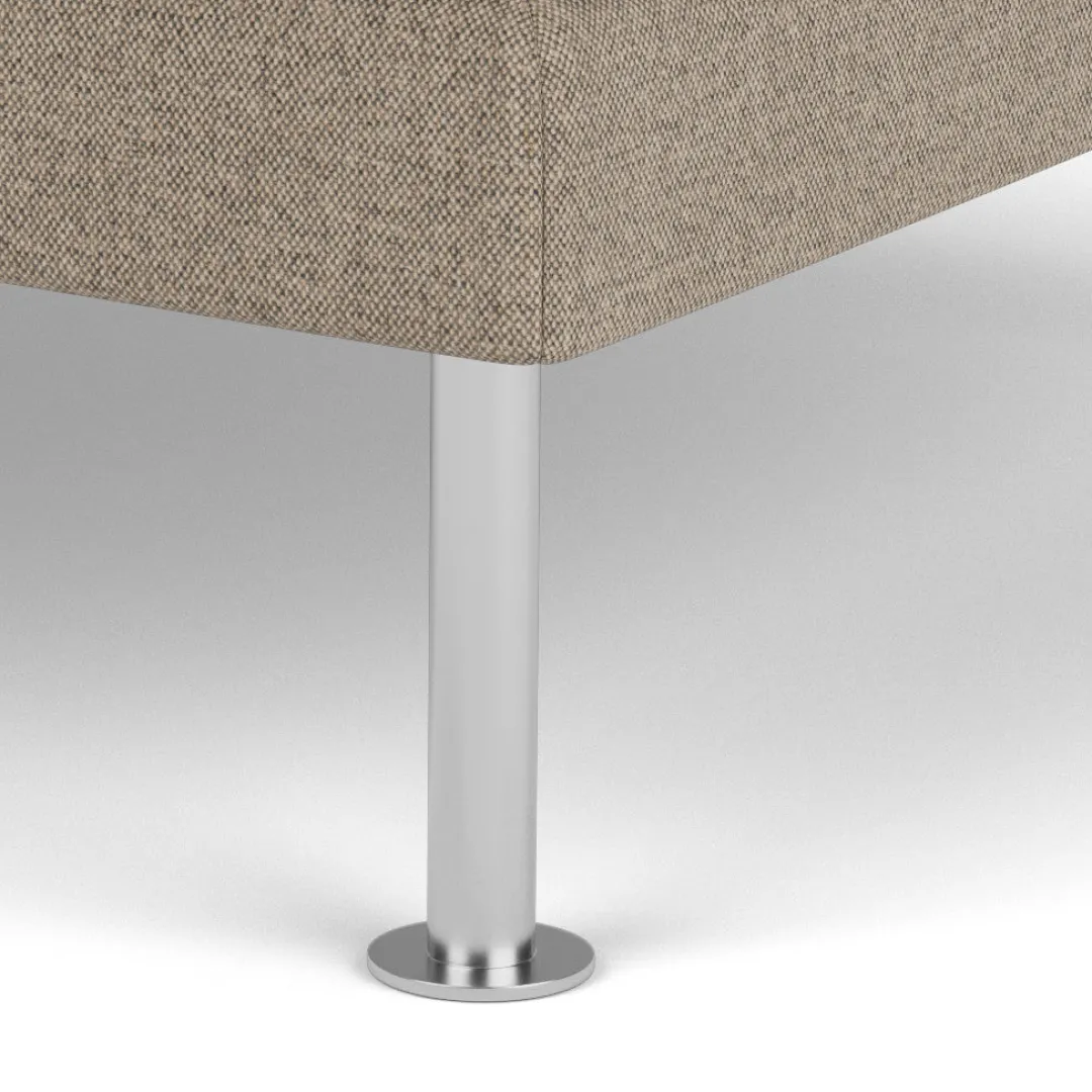 Unit10 L42 Firhøj - Puf - Stål - Light Grey (02)- 3 Personers Sofa|2,5 Personers Sofa