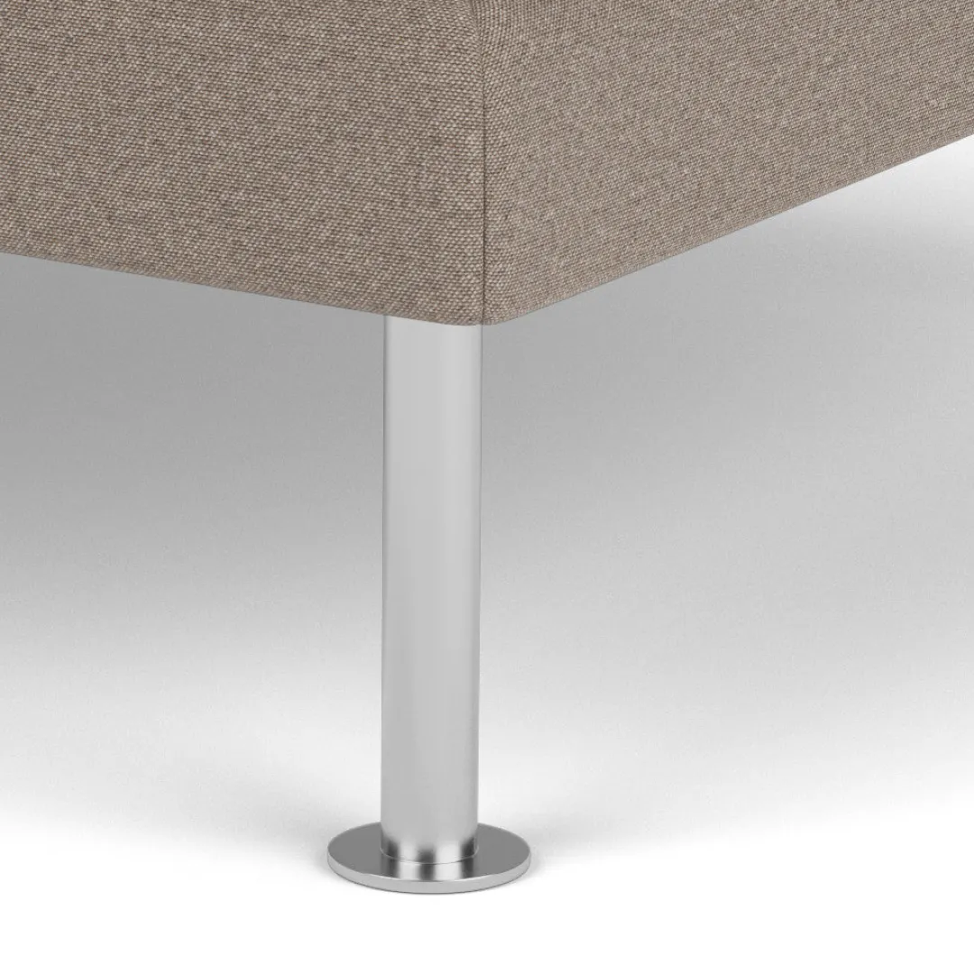 Unit10 L42 Firhøj - Puf - Stål - Stone (181)- 3 Personers Sofa|2,5 Personers Sofa
