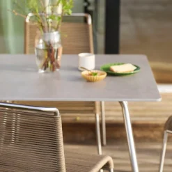 Salto & Sigsgaard M21 Teglgaard - Havebord - Stone - 90 x 90 cm- Haveborde