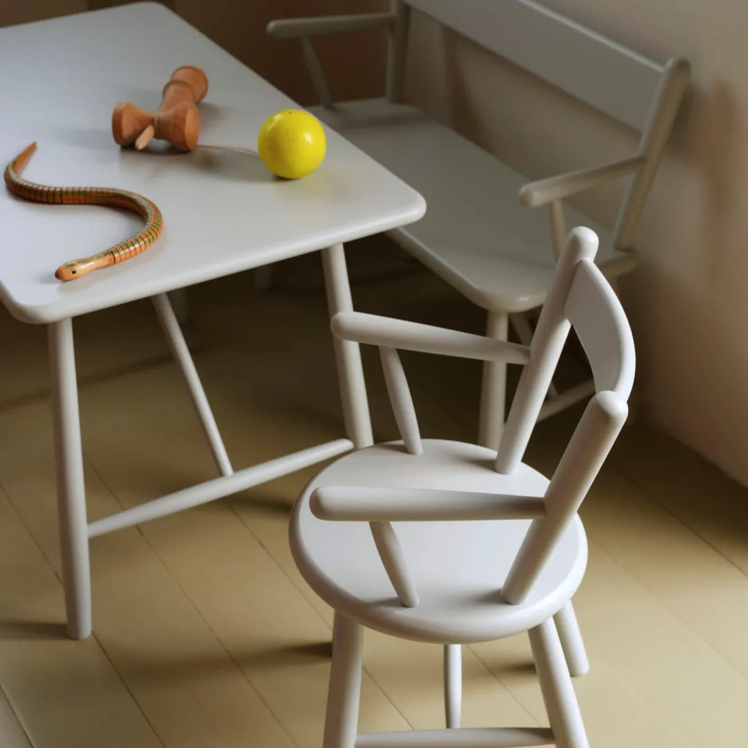 Børge Mogensen P10 - Børnebord - Bøg - Blue Grey-Børn Børnemøbler